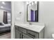 Vanity with white sink and grey cabinets at 6433 Wasco Dr, Whitestown, IN 46075