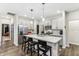 Modern kitchen with stainless steel appliances and an island at 6433 Wasco Dr, Whitestown, IN 46075