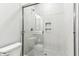 Clean shower with glass enclosure and tiled walls at 6433 Wasco Dr, Whitestown, IN 46075