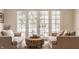Bright living area with neutral furnishings, a patterned ottoman, and ample light at 7341 Washington Blvd, Indianapolis, IN 46240