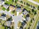 Neighborhood view showcasing homes and a cul-de-sac at 10723 Pokagon Way, Indianapolis, IN 46239