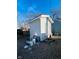 Newly painted shed with a single door, located in the backyard at 1243 W 19Th St, Indianapolis, IN 46202