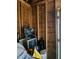 Unfinished interior shed with paint sprayer and storage at 1243 W 19Th St, Indianapolis, IN 46202