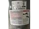 Close up of the water heater and its specifications, perfect for ensuring safety and efficiency at 2029 W 60Th St, Indianapolis, IN 46228