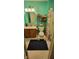 Bathroom featuring a vanity, toilet and a shower with colorful accents at 3656 Homestead E Cir, Plainfield, IN 46168
