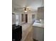 Open kitchen with vinyl flooring, and access to other rooms at 4041 Boulevard Pl, Indianapolis, IN 46208