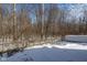 Snowy backyard with a wooden fence and trees at 453 Gathering Ln, Greenwood, IN 46143