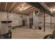 Unfinished basement with exposed utilities at 453 Gathering Ln, Greenwood, IN 46143