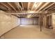 Unfinished basement with plumbing and electrical rough-in at 453 Gathering Ln, Greenwood, IN 46143