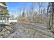 Large backyard with mature trees and chain link fence at 4575 Ayrshire St, Indianapolis, IN 46228