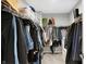 Spacious walk-in closet with ample shelving and hanging space at 6559 Seabiscuit Rd, Whitestown, IN 46075