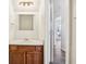 Small bathroom with a vanity and a mirror at 10322 Sage Ct, Noblesville, IN 46060