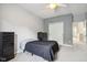 Bedroom featuring neutral walls, carpet, and a ceiling fan at 18725 Wychwood Pl, Noblesville, IN 46062