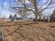 Large backyard with mature trees and grassy area at 403 Wellington Blvd, Shelbyville, IN 46176