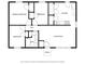 One-story floor plan featuring 2 bedrooms, 1 bath, living room, kitchen, and porch at 403 Wellington Blvd, Shelbyville, IN 46176