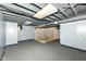 Basement with exposed ceiling beams and utilities ready to be transformed to a living space at 493 Clearwater Blvd, Whiteland, IN 46184