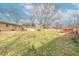 Large backyard with shed and mature trees at 6149 Winnpeny Ln, Indianapolis, IN 46220