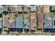Overhead view of cozy homes, showcasing their layout and proximity to each other and surrounding amenities at 625 Sanders St, Indianapolis, IN 46203