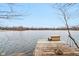 Lakeside dock with a boat and scenic views at 6437 N Oxbow Way, Indianapolis, IN 46220