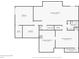 Basement floorplan view with finished and unfinished storage space at 6777 Pulaski Ct, Carmel, IN 46033