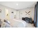 Bedroom with desk and decor, providing a cozy retreat at 6777 Pulaski Ct, Carmel, IN 46033