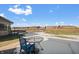 Private backyard with patio, offering open space views at 7710 Silver Moon Way, Indianapolis, IN 46259