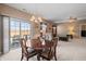 Dining room with table, chairs, and access to the patio at 7710 Silver Moon Way, Indianapolis, IN 46259