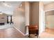 Inviting hallway with access to bathroom and living area at 7710 Silver Moon Way, Indianapolis, IN 46259