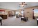 Spacious living room, dining area, and kitchen view at 7710 Silver Moon Way, Indianapolis, IN 46259
