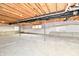 Unfinished basement with exposed beams and plumbing at 11722 Platt St, Noblesville, IN 46060