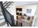 Open living room with dark wood floors and stylish furniture at 1523 Marlowe Ave, Indianapolis, IN 46201