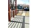 Composite deck with black railings overlooking the street and neighborhood at 337 N Beville Ave, Indianapolis, IN 46201