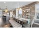 Stylish dining room complemented by contemporary lighting and an inviting atmosphere at 377 Morningside Dr, Brownsburg, IN 46112