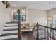 Second story staircase overlooking kitchen, dining and living room at 377 Morningside Dr, Brownsburg, IN 46112