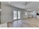 Dining area with hardwood floors and access to the backyard at 5324 Mann Rd, Indianapolis, IN 46221