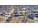 An aerial view of a neighborhood showcasing the layout of homes and community spaces at 6623 Pasco Ln, Plainfield, IN 46168