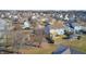 An aerial view of the yard, deck, and a playground set in the neighborhood at 6623 Pasco Ln, Plainfield, IN 46168