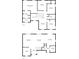 Detailed floorplan of the home's layout, showcasing room sizes and their arrangement on both floors of the home at 6623 Pasco Ln, Plainfield, IN 46168