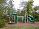 playground with green playset, slide, and bench at 6871 Oakdale Ln, Avon, IN 46123