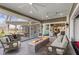 Inviting outdoor living space featuring a fire pit, patio furniture, and seamless access to the indoors at 11710 Cold Creek Ct, Zionsville, IN 46077