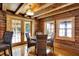 Charming dining area with a round table, wood beams, and natural light at 1307 W 161St St, Westfield, IN 46074