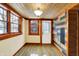 Inviting entryway boasts natural light and a view of the patterned front door at 1307 W 161St St, Westfield, IN 46074