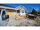 New construction home exterior, showcasing modern design and gray siding at 196 Northwalk Cir, Westfield, IN 46074