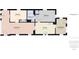 Floor plan diagram showing the layout of the kitchen, bedrooms, living room, dining room, and bathroom at 2414 W 16Th St, Anderson, IN 46016