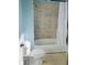 Bathroom with shower/tub, toilet and vanity at 6107 Hazelhatch Dr, Indianapolis, IN 46228