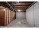 Unfinished basement with exposed ductwork and concrete walls at 8041 Halyard Way, Indianapolis, IN 46236