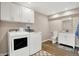 Basement laundry room with washer, dryer, and bathroom at 8598 S Riser Dr, Nineveh, IN 46164