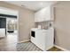 Convenient laundry room with washer, dryer, and cabinets at 8598 S Riser Dr, Nineveh, IN 46164