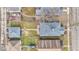 Overhead view of house, yard, and detached garage at 916 N Bradley Ave, Indianapolis, IN 46201