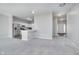 Open concept kitchen with stainless steel appliances at 1623 Capra Ct, Beech Grove, IN 46107